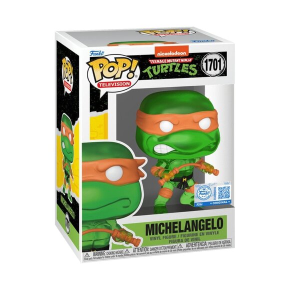 Funko POP! TMNT Michelangelo Translucent Green Exclusive #1701! - Picture 1 of 8